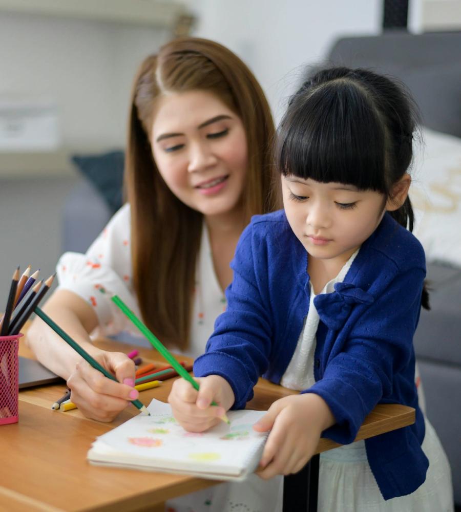 teacher with child