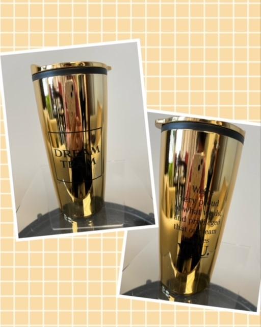 Dream team gold tumbler