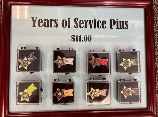 Years of service pins