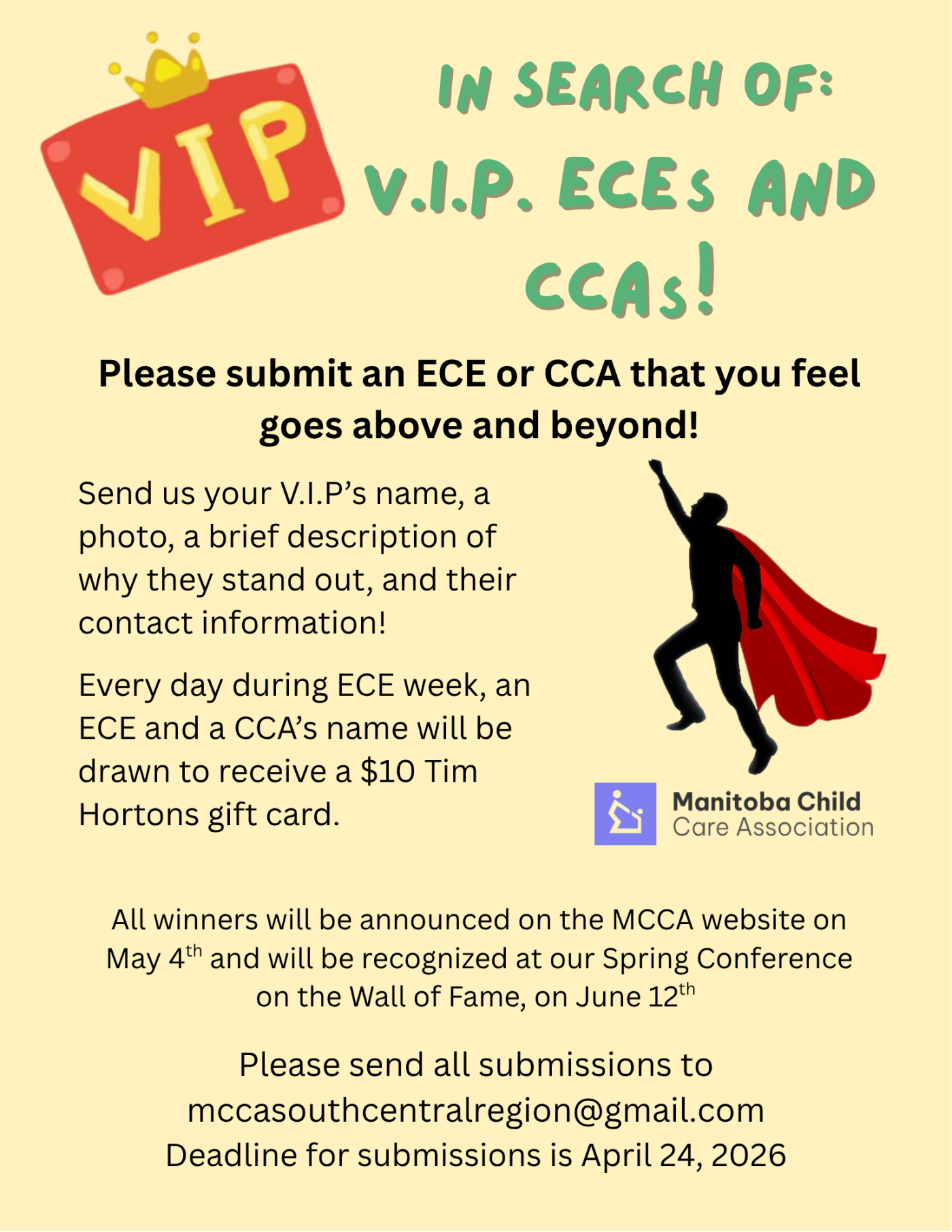 Looking for VIP ECEs and CCAs